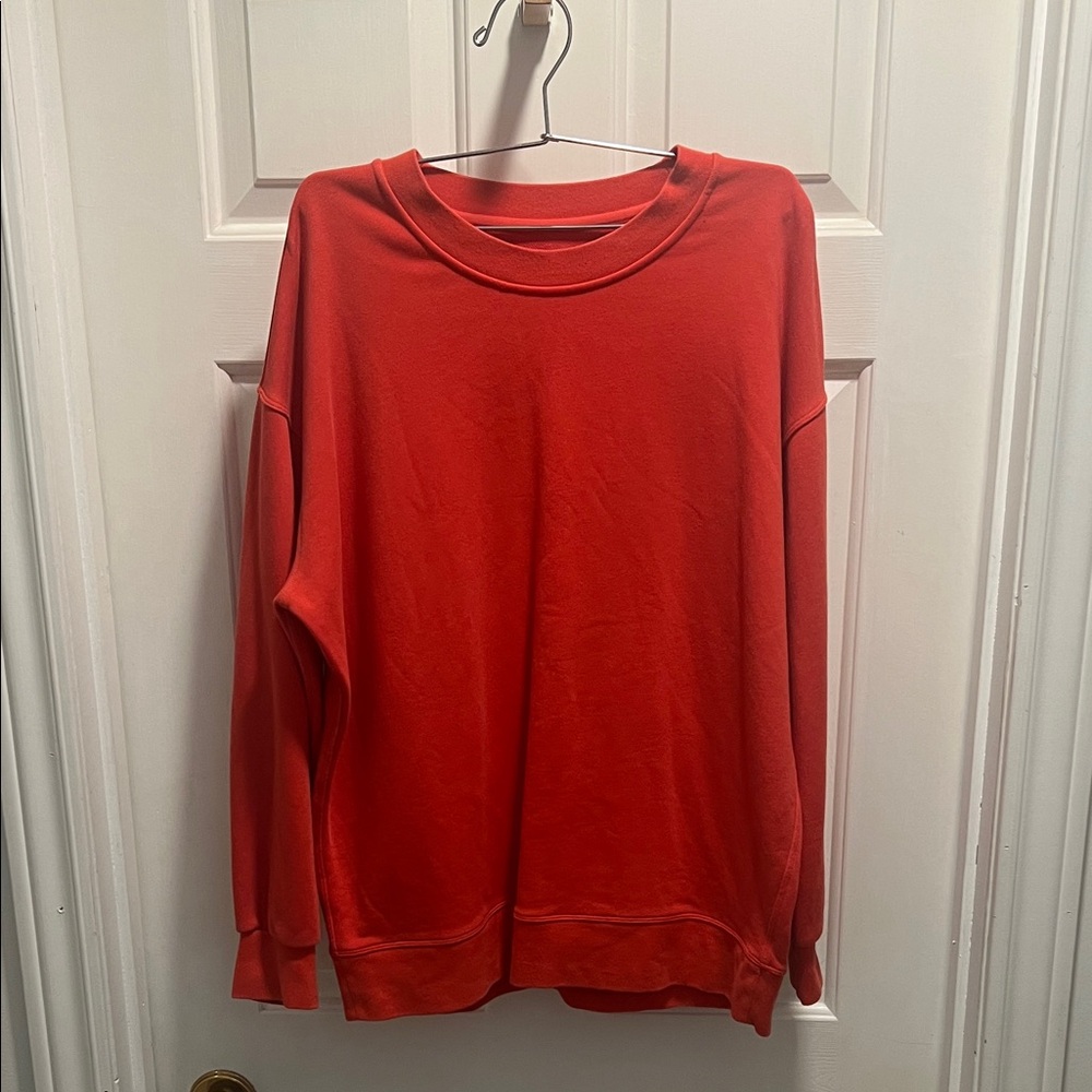 lululemon athletica Women's Bright Red Crewneck Sweater